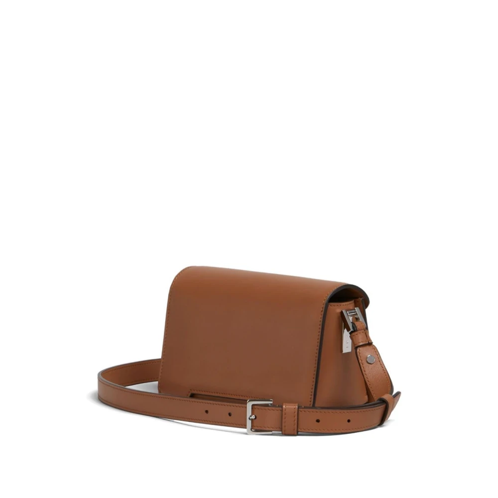 Marni Studded Leren Crossbody Tas Brown Dames