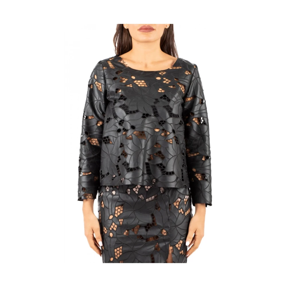Hanita Women's Black Blusa