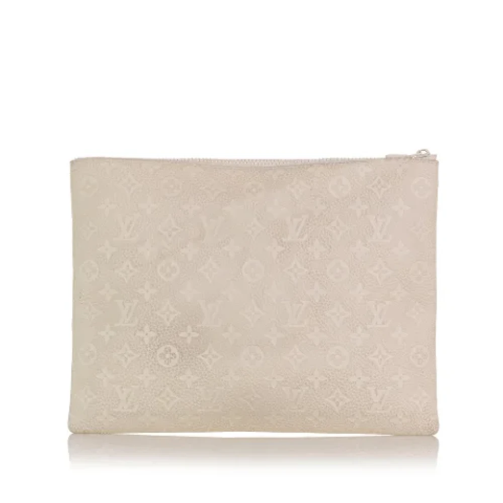 Louis Vuitton Vintage Pre-owned Leather clutches White Dames