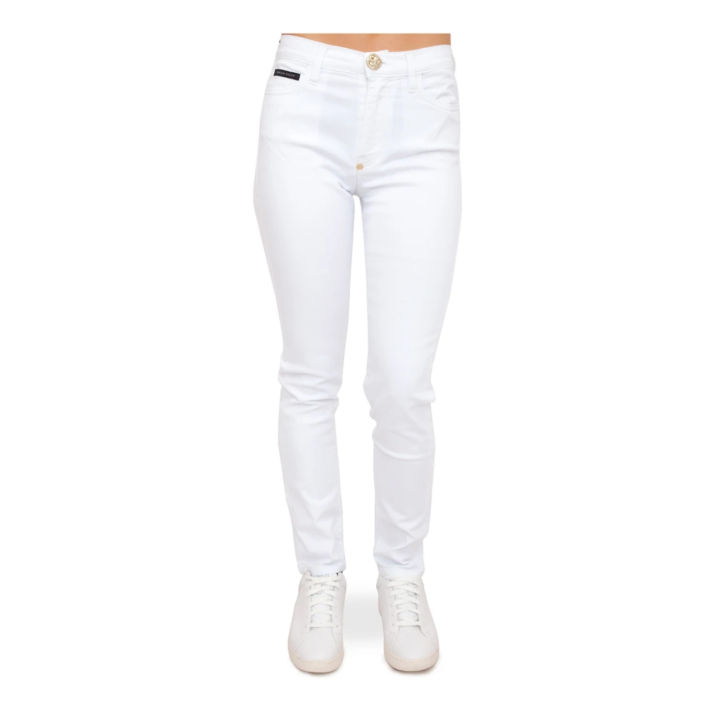 Philipp Plein Vita Skinny Byxor White, Dam