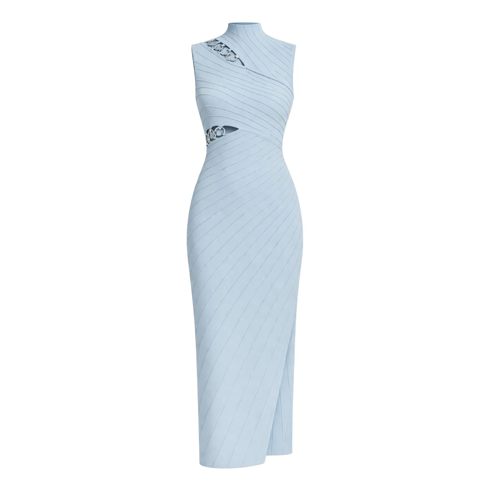 Cult Gaia Women's Blue Cutout-Detail Midi Dress - Midi Dresses - S - Dresses