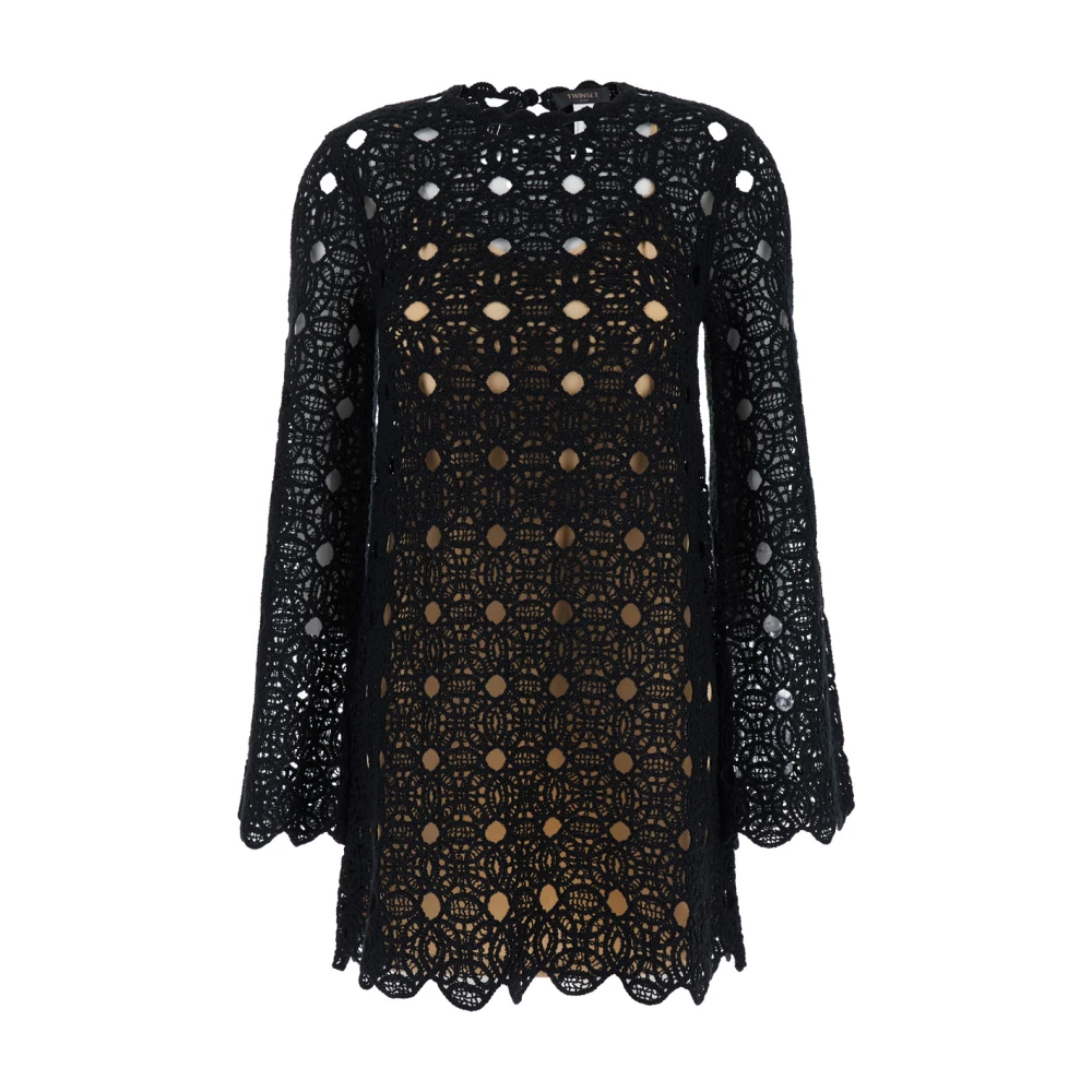 Twinset Zwarte Jurk Abito Black Dames
