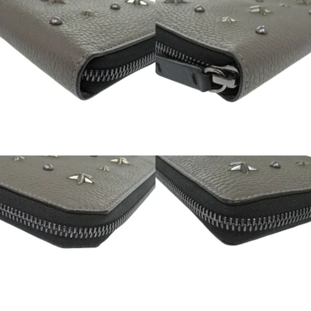 Jimmy Choo Pre-owned Leather wallets Gray Dames