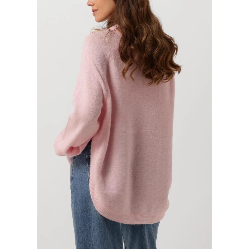 moss copenhagen Elegant Pink Pullover Sweater Pink Dames