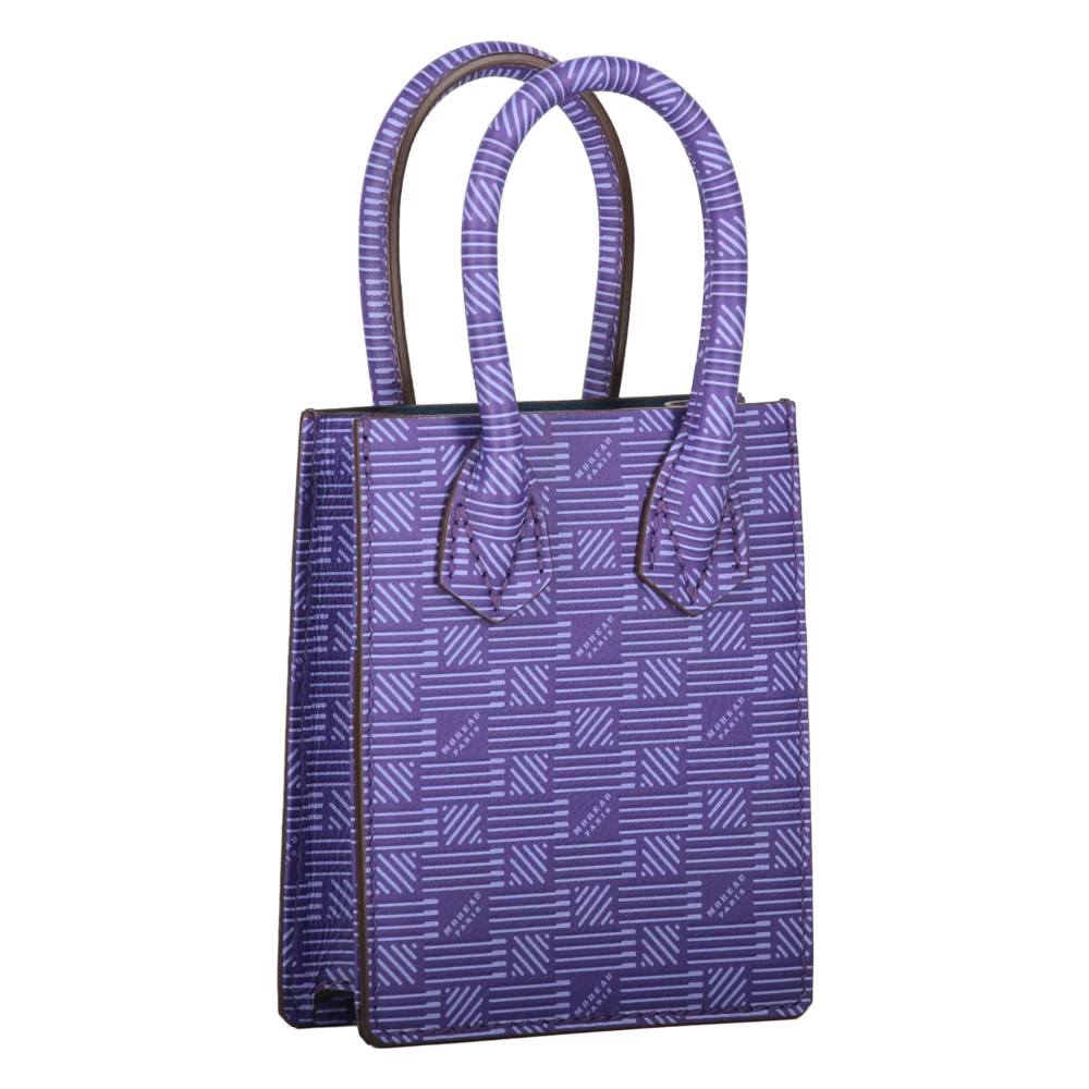 Moreau Paris Korrelig Leren Schoudertas Purple Dames