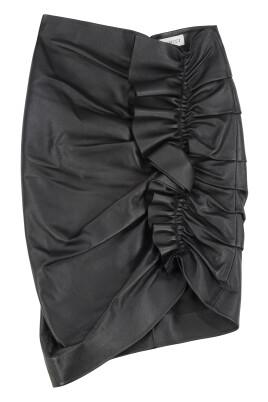 ruffled-leather-skirt