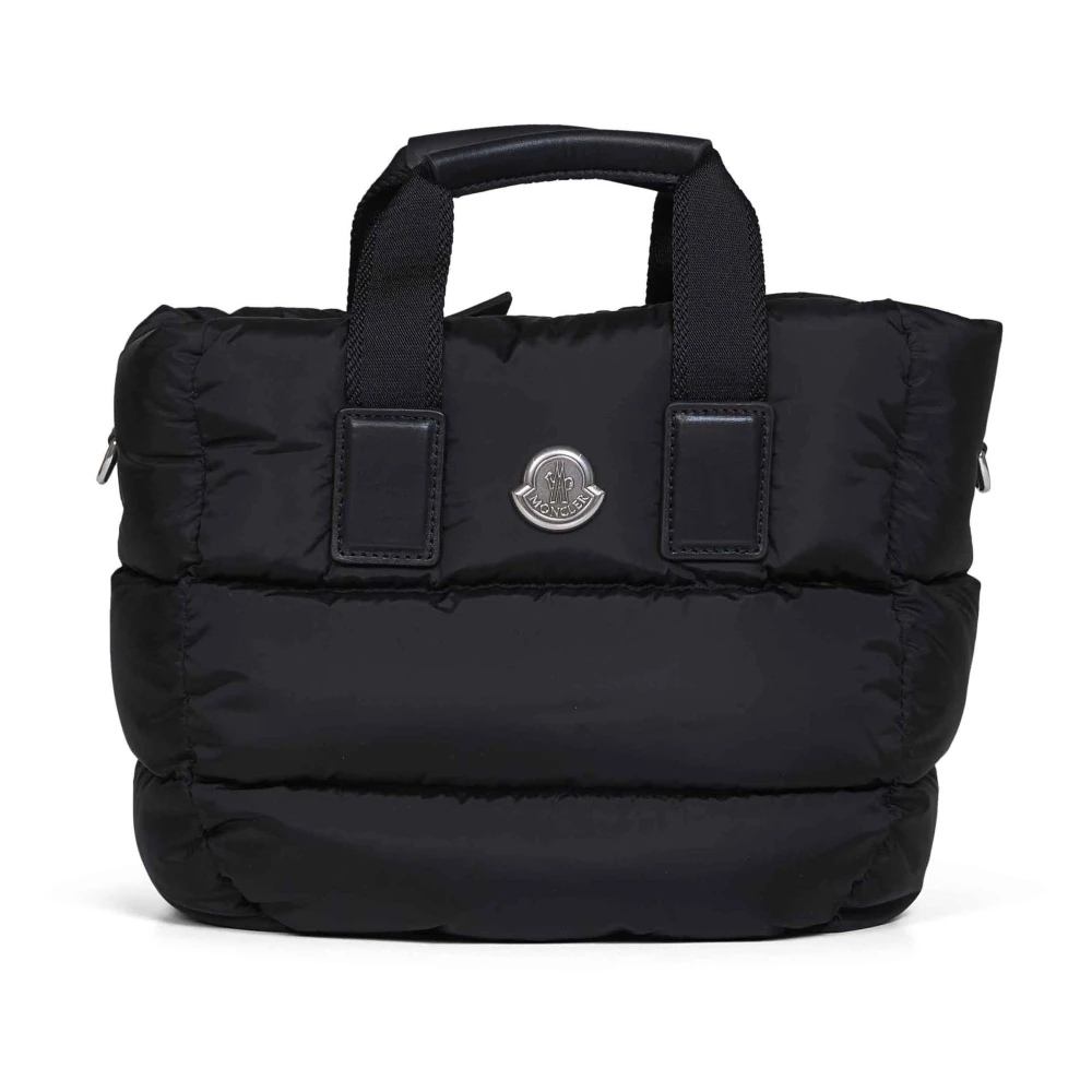 Moncler , Handbags, Female, Black, One Size, Trapezoidal Quilted Tote