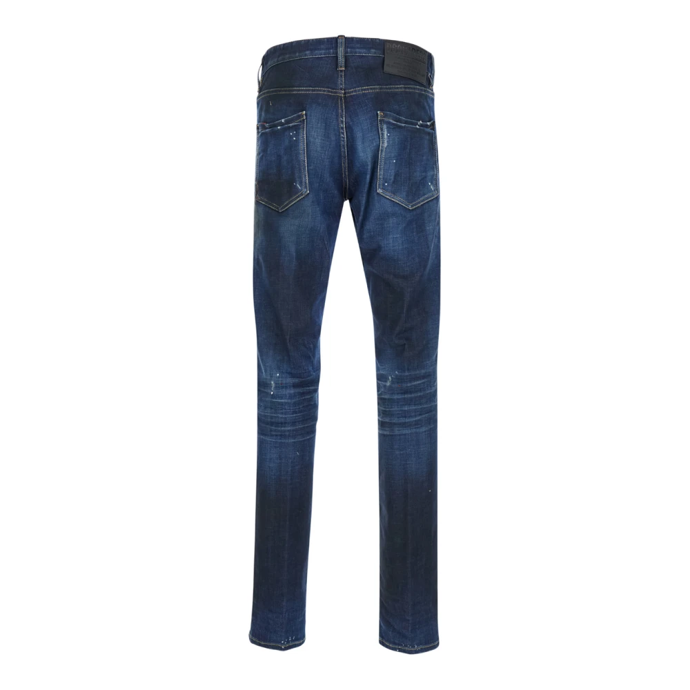 Dsquared2 Donkerblauwe Slim Fit Jeans Blue Heren