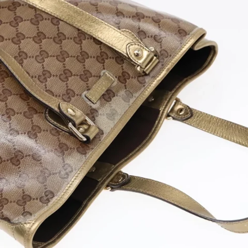 Gucci Vintage Pre-owned Coated canvas gucci-bags Beige Dames