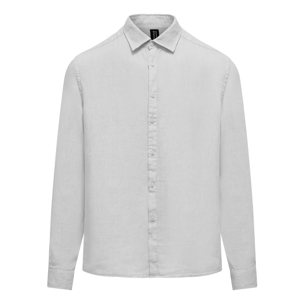 Bomboogie Uomo Bianco - Camicia In Lino Dal Taglio Regular - Shirts - 2XL