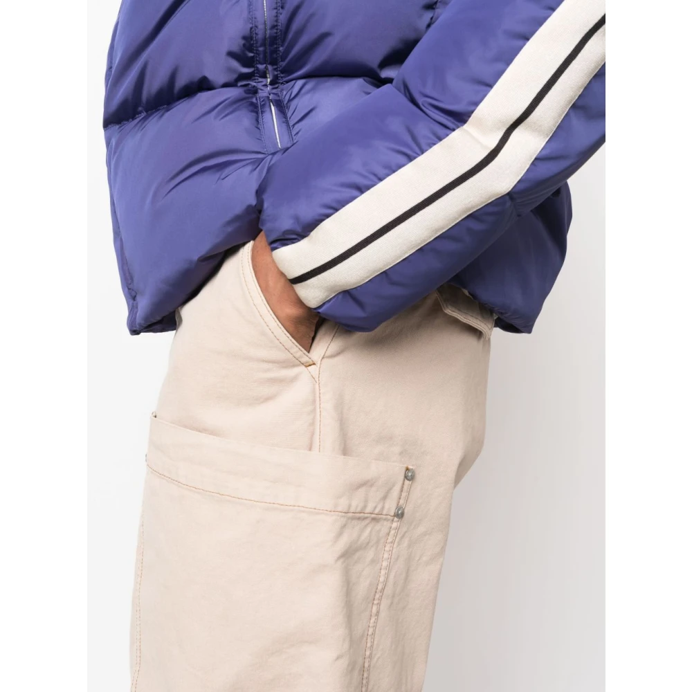 Palm Angels Beige Katoenen Broek met Ritssluiting Beige Heren
