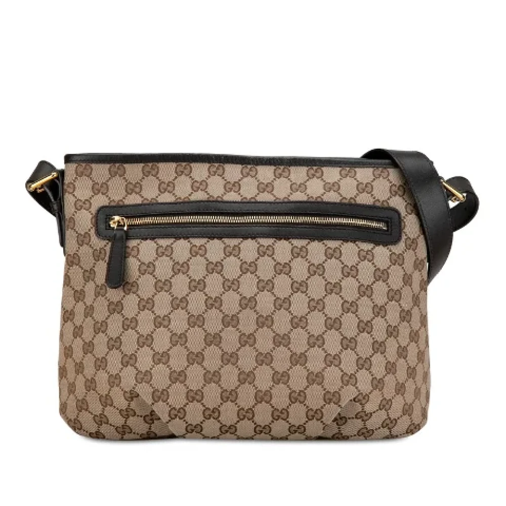 Gucci Vintage Pre-owned Canvas crossbody-bags Beige Dames