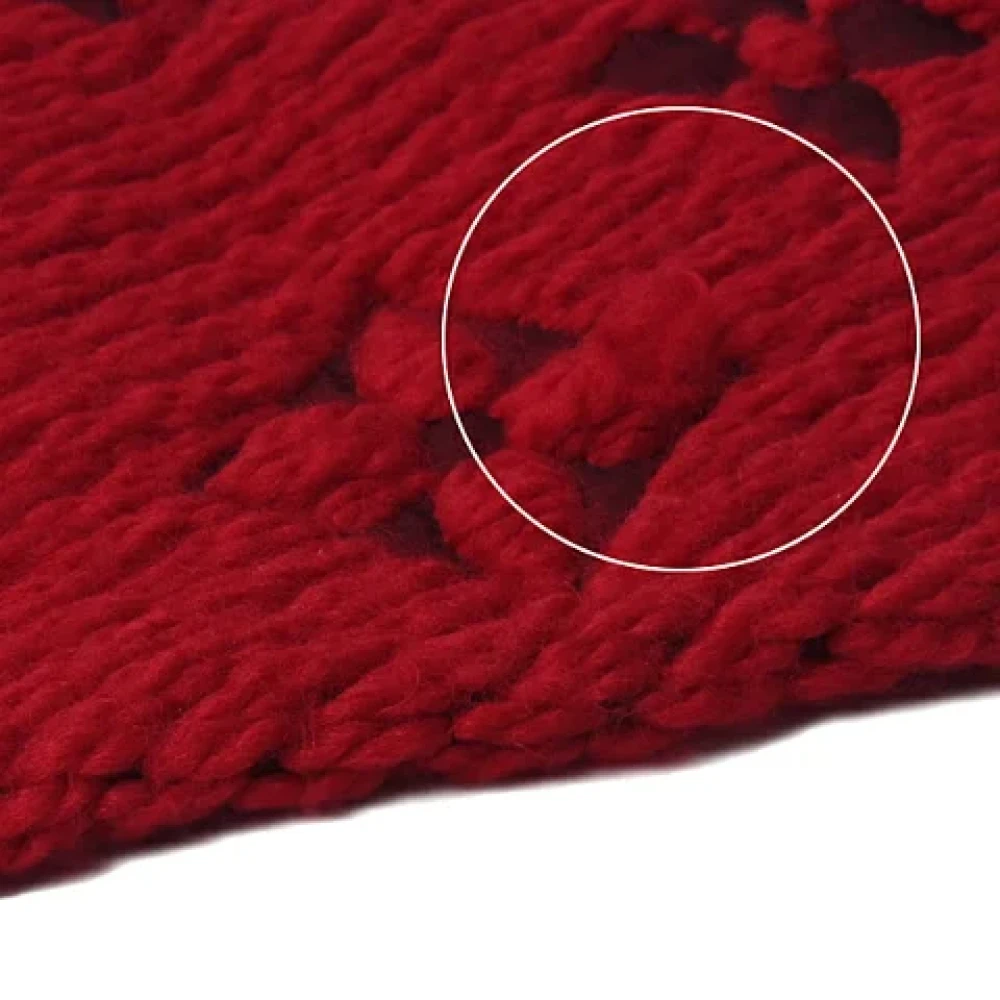 Louis Vuitton Vintage Pre-owned Canvas scarves Red Dames