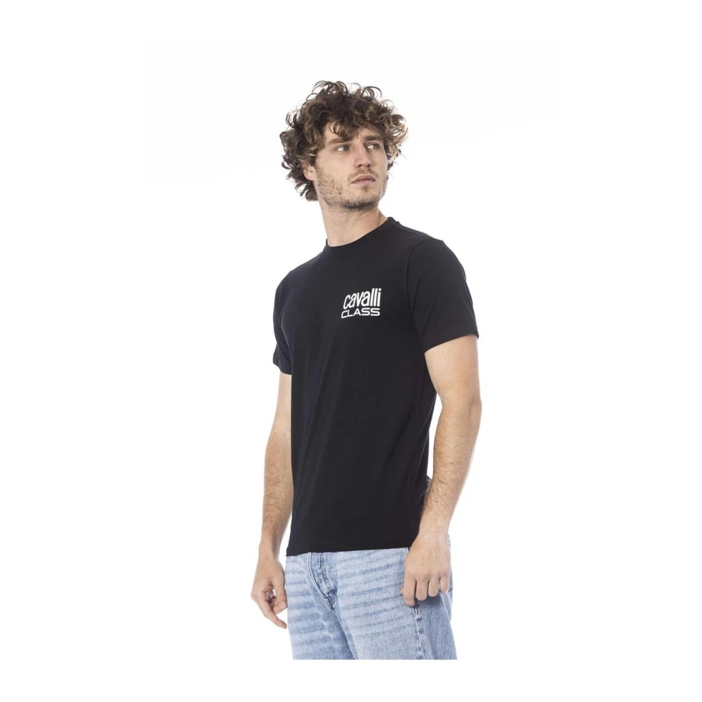 Cavalli Class Zwart Logo Crew Neck T-Shirt Black Heren