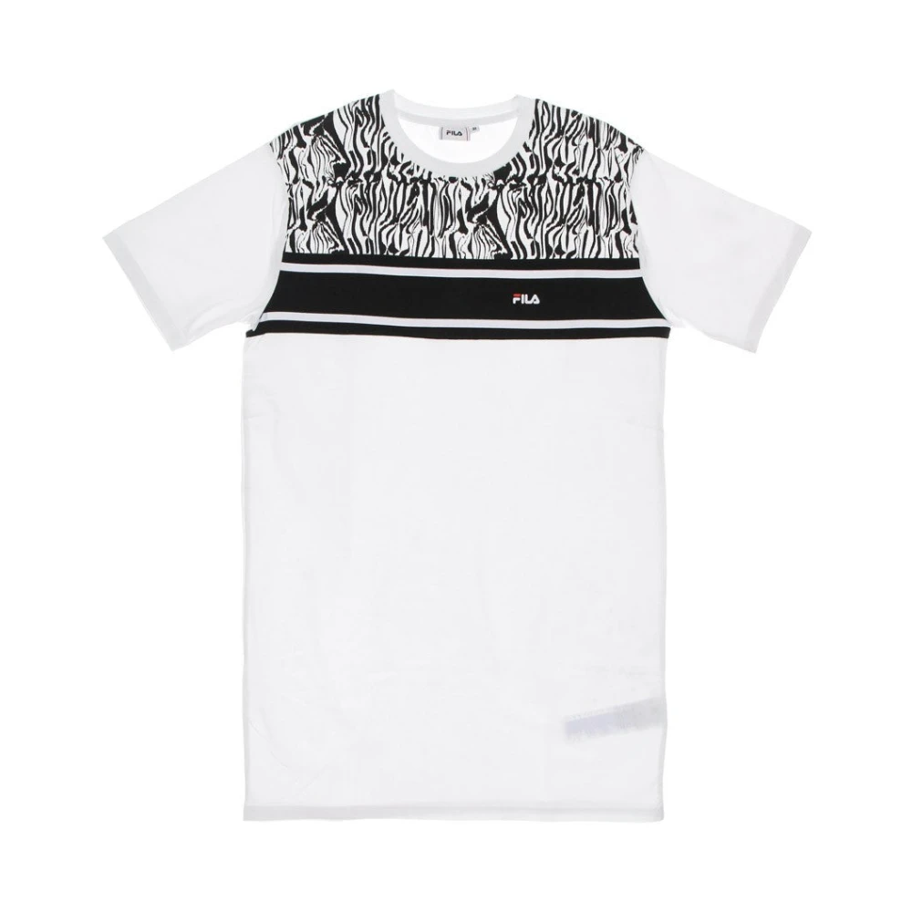 Fila Dierenprint Tee Jurk White Dames