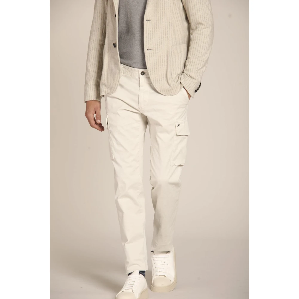 Mason's Extra Slim Fit Cargo Broek White Heren