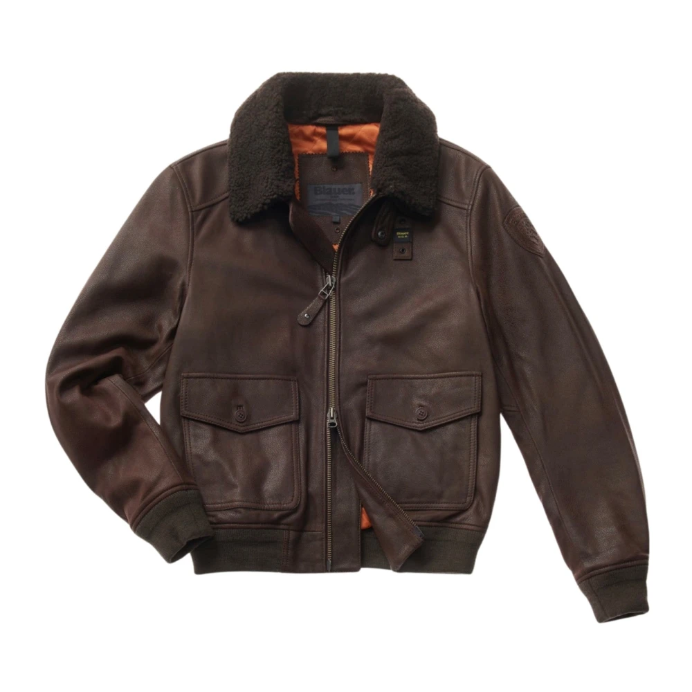 Jackets > Leather Jackets - - Blauer - Modalova
