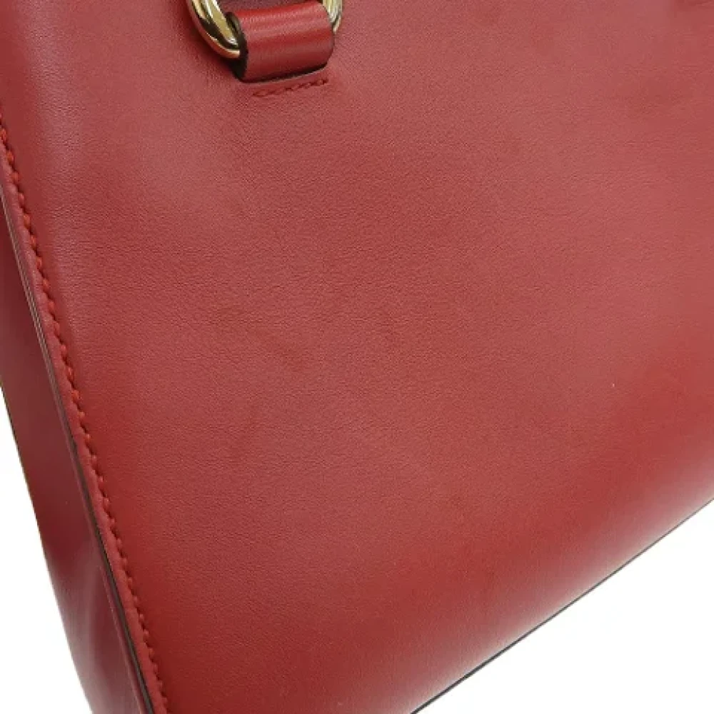 Gucci Vintage Pre-owned Leather handbags Red Dames