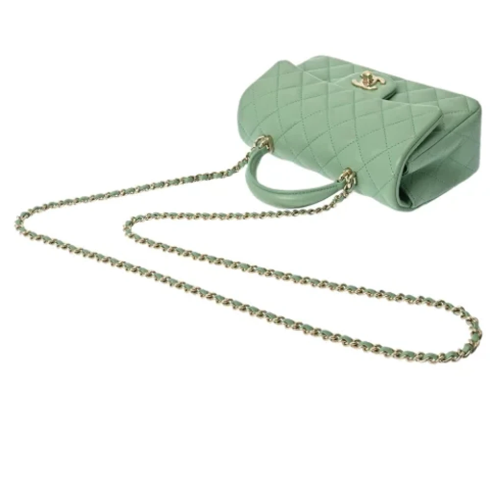 Chanel Vintage Pre-owned Leather chanel-bags Green Dames