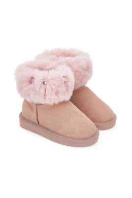 Suede Shearling Ankle Boots