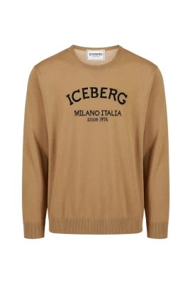 Rundhalsad tröja med logotyp