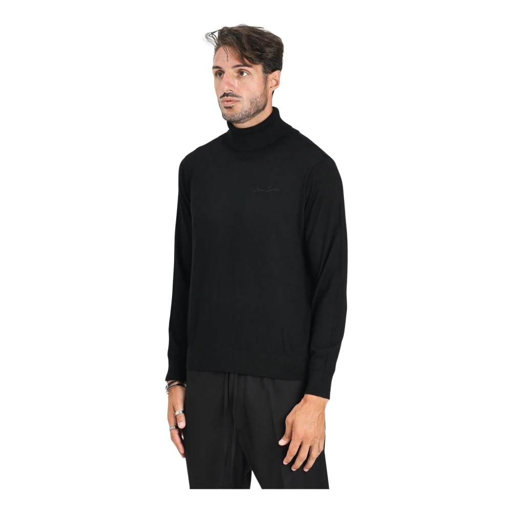 Armani Exchange Damen Schwarz Er Rollkragenpullover Essential Minimal Design