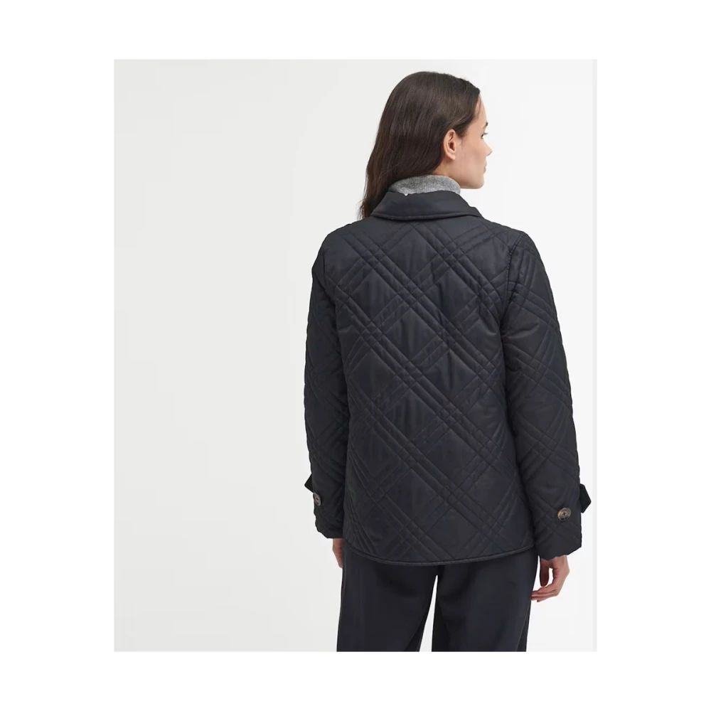 Barbour Gewatteerde jas met nieuw tartandetail Blue Dames