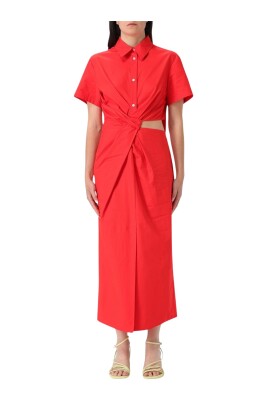 red-pleated-midi-dress-with-ruffle