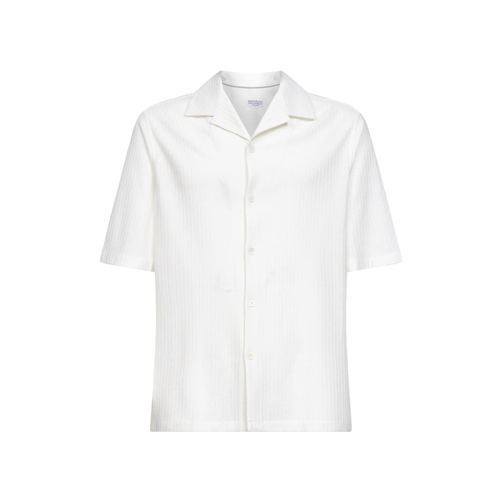 Brunello Cucinelli White Short Sleeve Shirt - Male - Short Sleeve Shirts - 2XL - Shirts