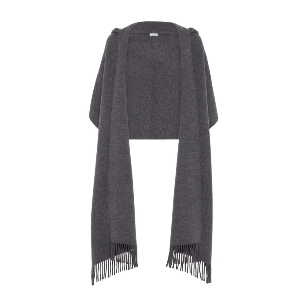 BRUNELLO CUCINELLI Grijze Sjaal Collectie Gray Dames