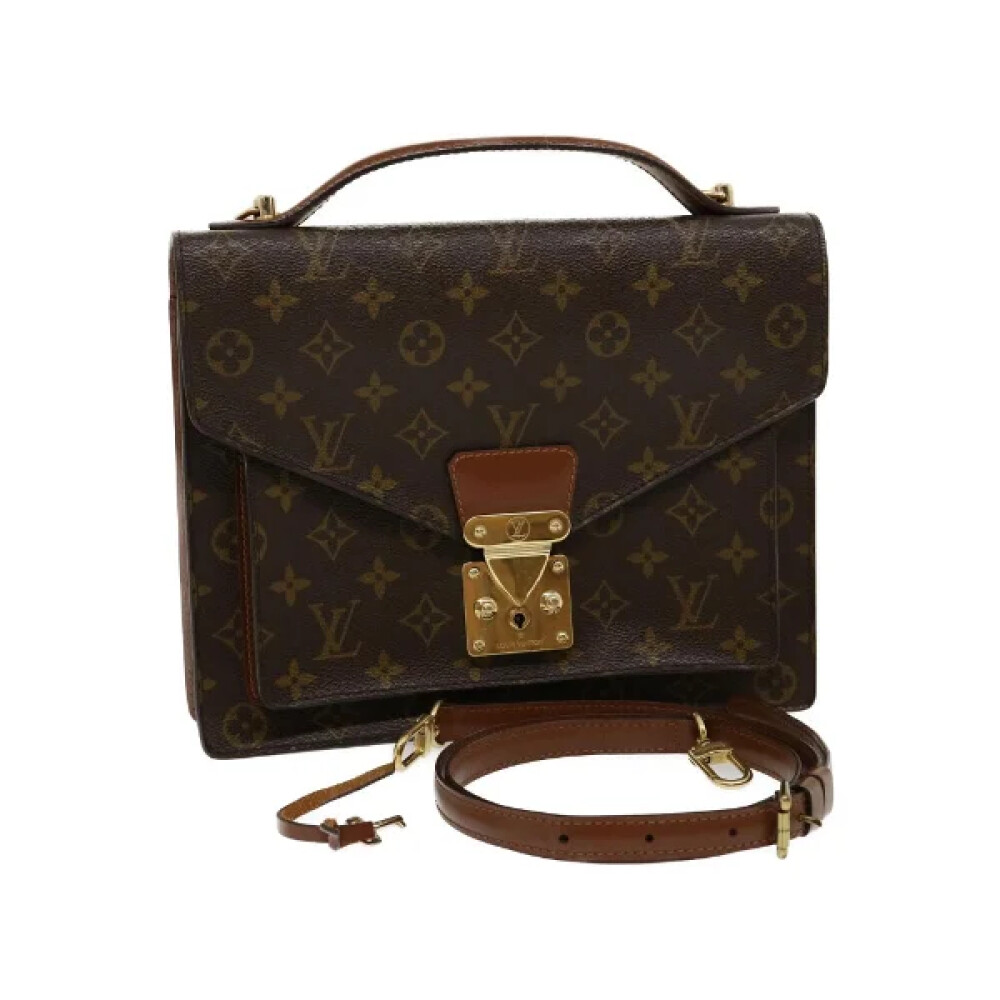 Tweedehands Zwarte Leren Louis Vuitton Tas Louis Vuitton Vintage