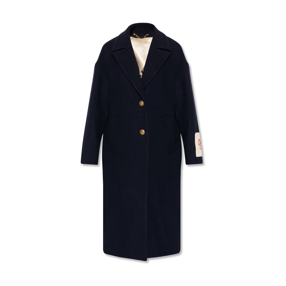 Golden Goose Single-Breasted Wollen Jas Blue Dames