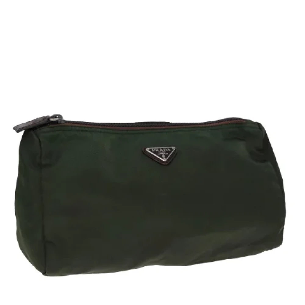 Prada Vintage Pre-owned Nylon pouches Brown Dames
