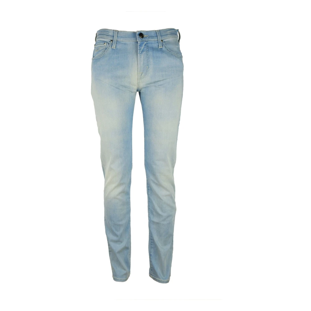 Jacob Cohën Blauwe Viscose Jeans & Broek Gemaakt in Italië Blue Dames