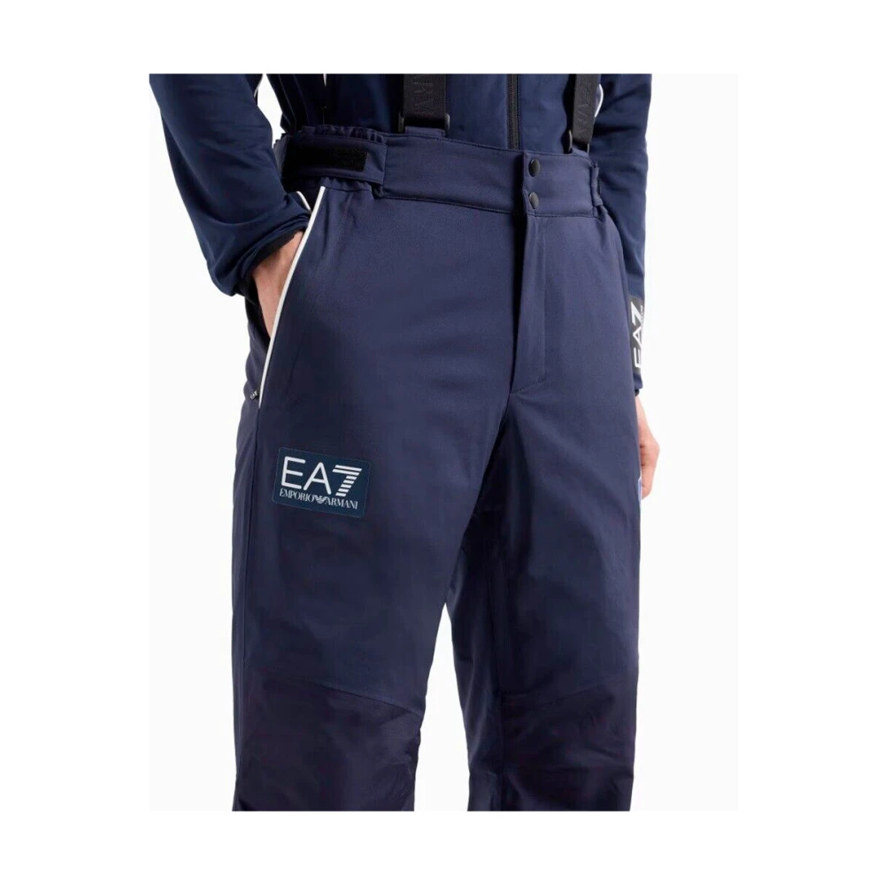 Emporio Armani EA7 Blauwe Waterdichte Ski Broek Stratum7 Blue Heren