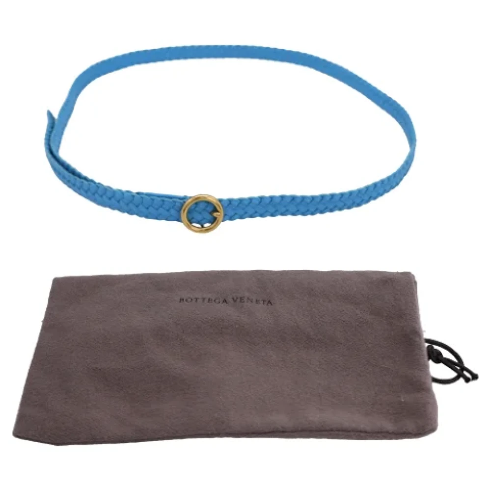 Bottega Veneta Vintage Pre-owned Leather belts Blue Dames