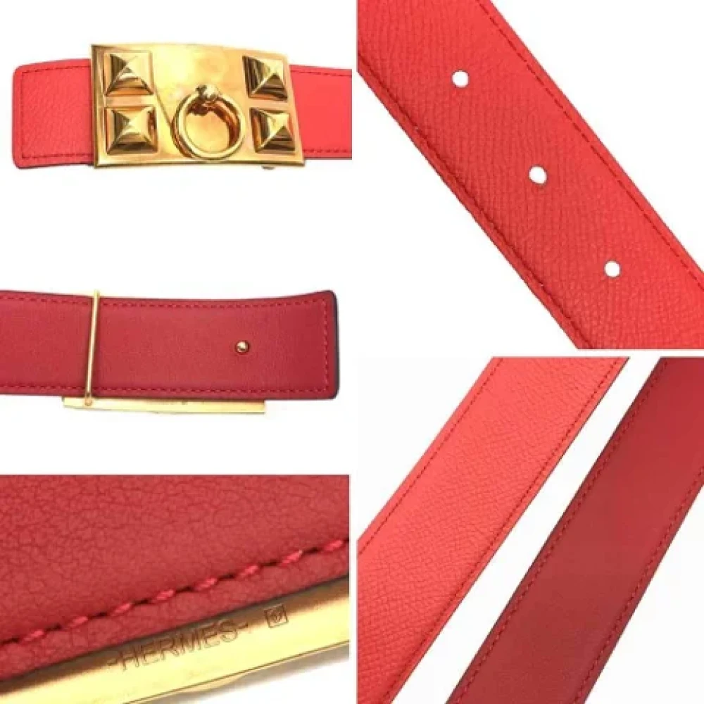 Hermès Vintage Pre-owned Leather belts Red Dames