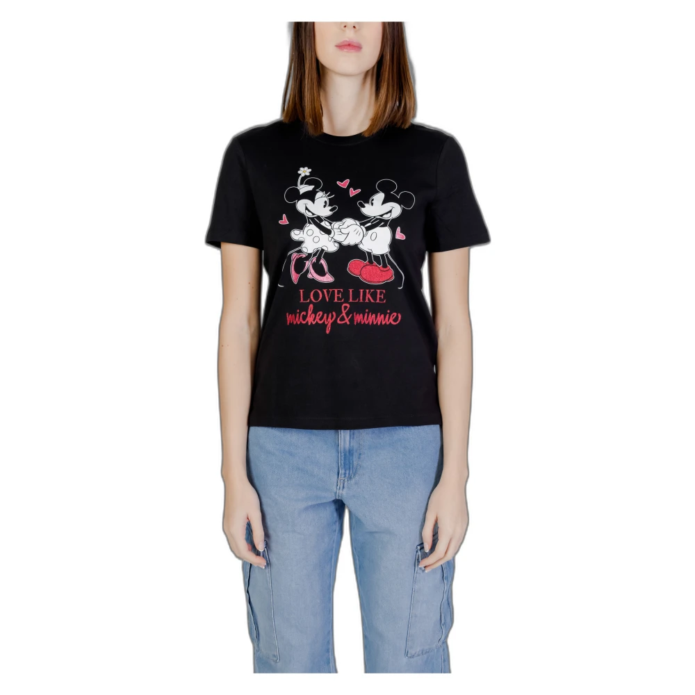 Only Mickey Valentine T-Shirt Collectie Black Dames