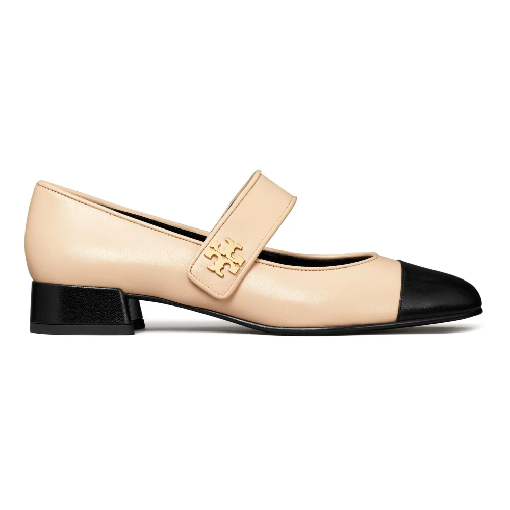 Tory Burch Rosa Platta Skor med Dekorativ Knapp Pink, Dam