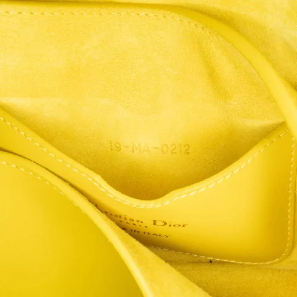 Dior Vintage Pre-owned Leather shoulder-bags Yellow Dames