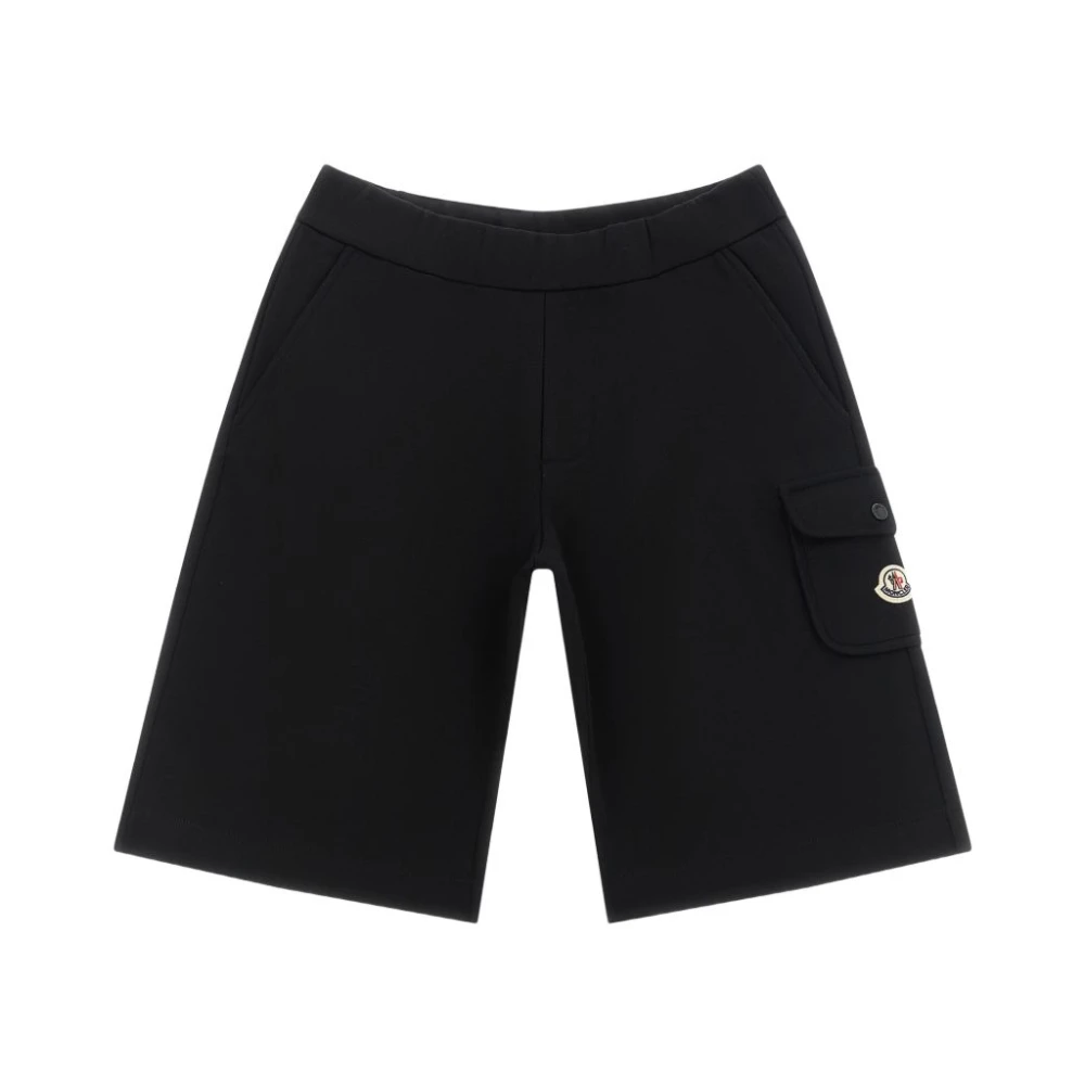 Moncler Unisex Kids Black Sweat Bottoms - Shorts - 4 Y - Kids