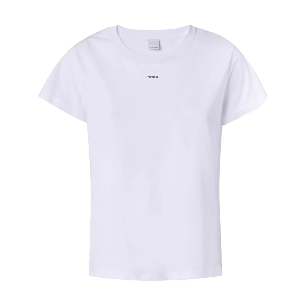 pinko Casual Katoenen T-Shirt voor Vrouwen White Dames