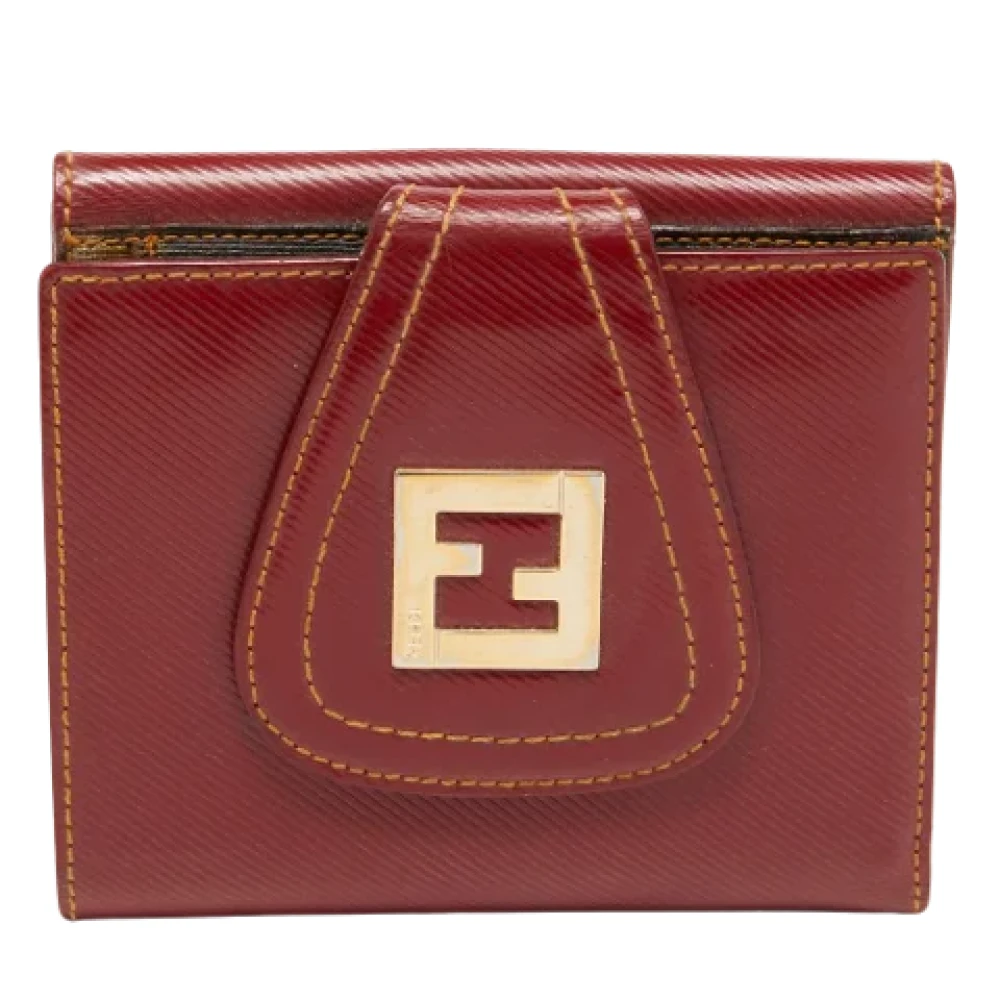Fendi Vintage Pre-owned Coated canvas wallets Red Dames