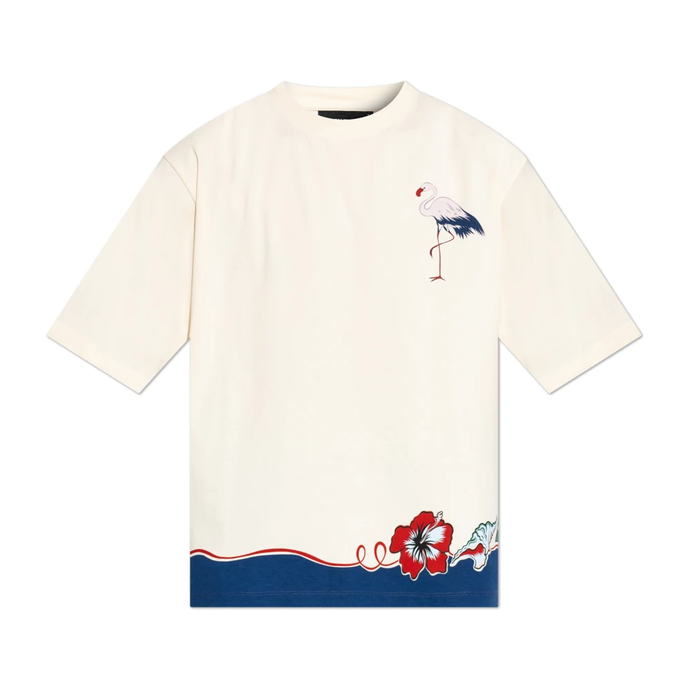 Dsquared2 Men's Beige Crew-Neck T-Shirt - T-Shirts - S - Tops