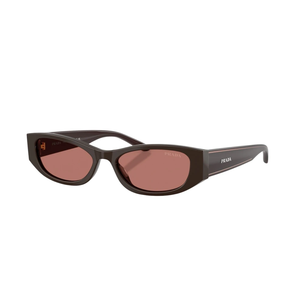 Prada Brown/Bordeaux Pr D22s 27I80w Woman Sunglasses Acetate Squared Normal - Image 2