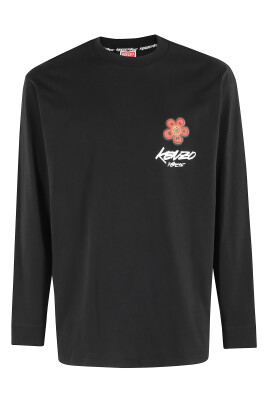 t-shirt-noir-a-manches-longues-avec-logo