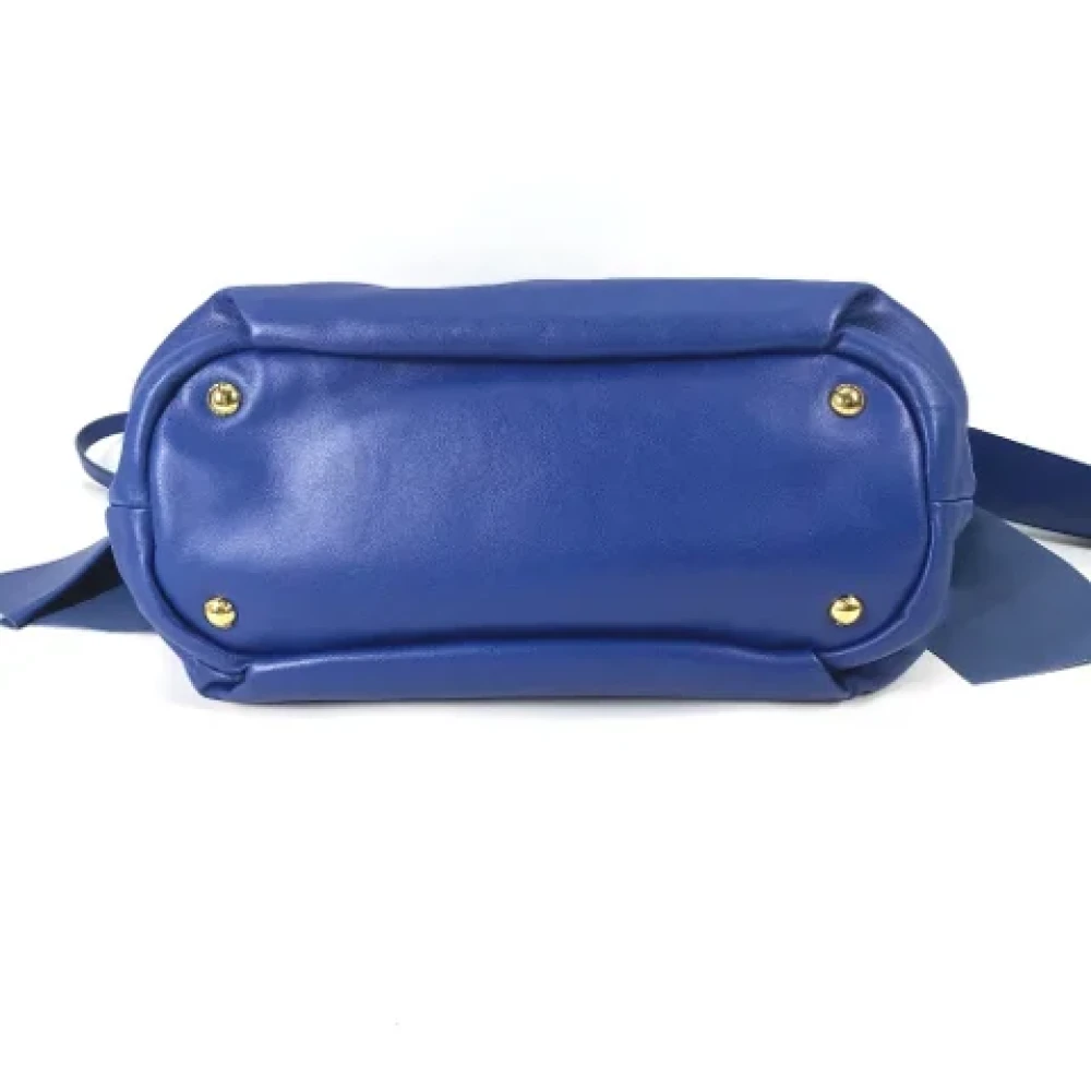 Prada Vintage Pre-owned Leather prada-bags Blue Dames