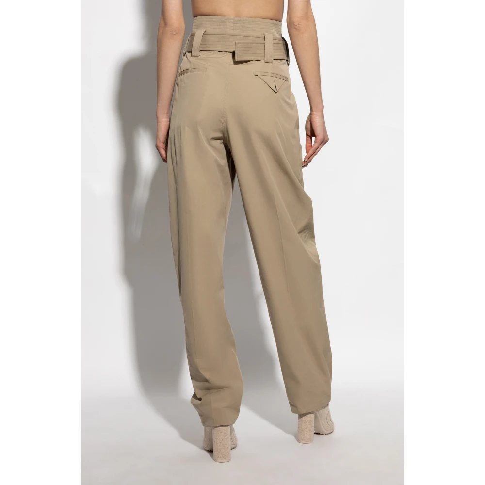 Bottega Veneta Hoge taille broek Beige Dames