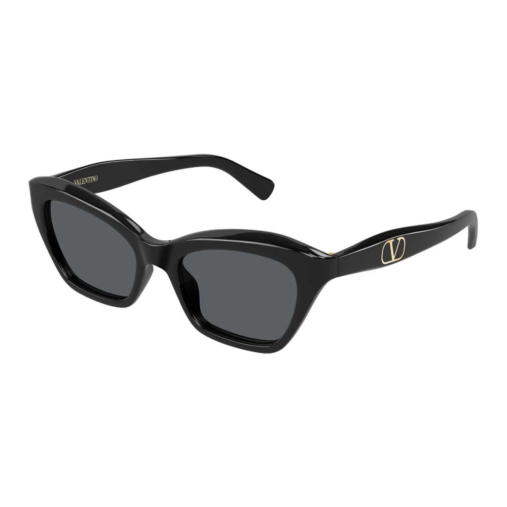 Valentino Black Sunglasses, Female, 52 Mm, Cat-Eye Sunglasses