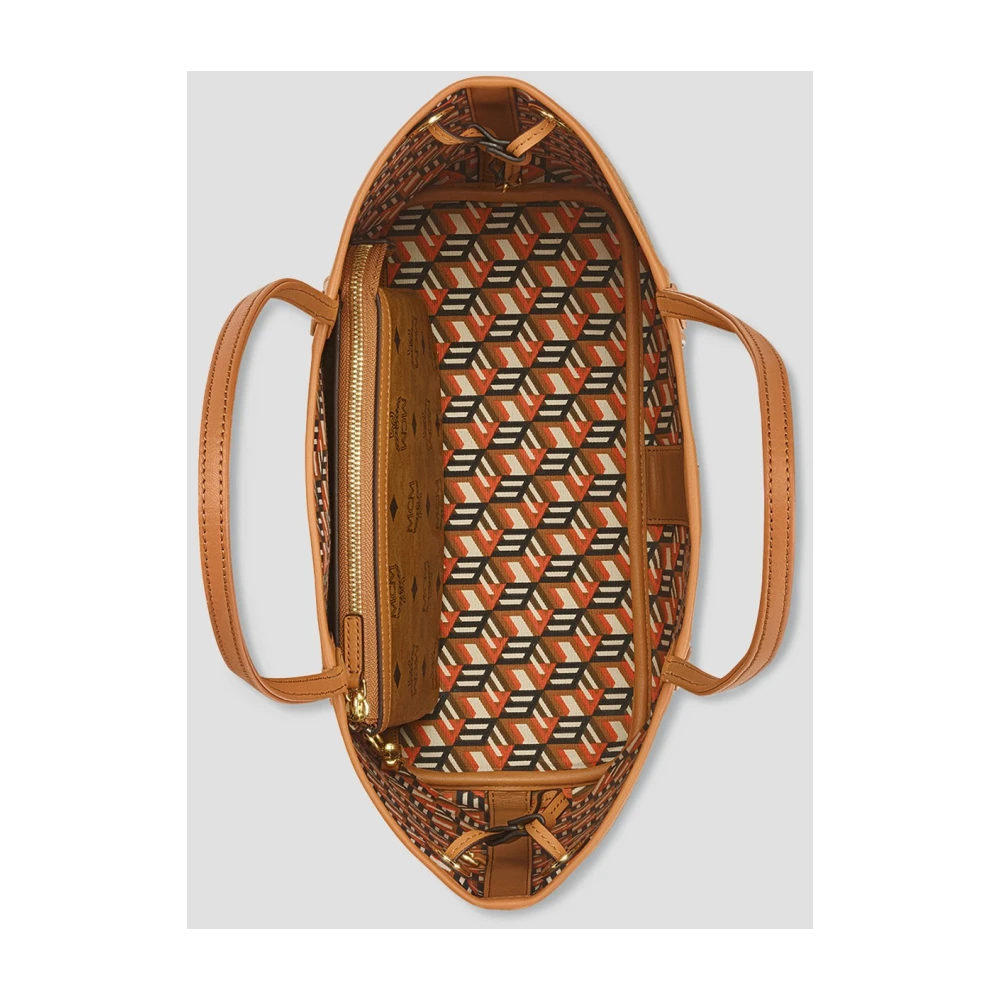 MCM Omkeerbare Liz Shopper in Visetos Brown Dames